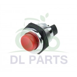 Interrupteur aluminium bouton poussoir rouge