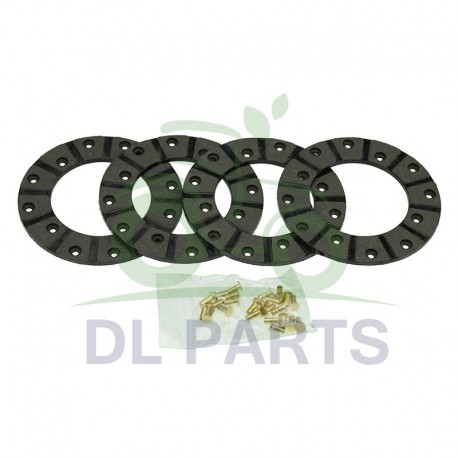 Garnitures de frein avec rivets (4 pcs) - 142 mm