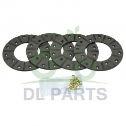 Garnitures de frein avec rivets (4 pcs) - 165 mm