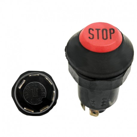 Bouton poussoir - STOP - rouge