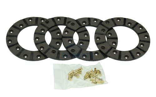 Garnitures de frein avec rivets (4 pcs) - 142 mm