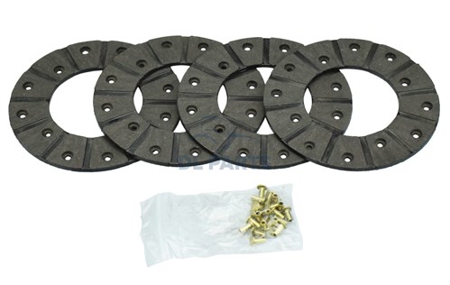 Garnitures de frein avec rivets (4 pcs) - 165 mm